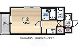 ファーネストアヴァンティ大濠 1Kの間取図画像