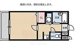 プレデュ・パルク壱番館 1Kの間取図画像