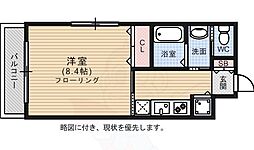 大濠アンビエンテ 1Kの間取図画像