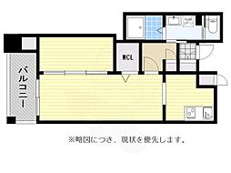 エンクレスト呉服町 1LDKの間取図画像