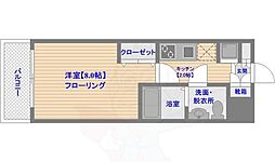 ピュアドームグランテージ博多 1Kの間取図画像