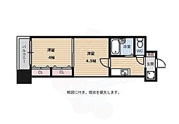 アリビオ天神南 2Kの間取図画像