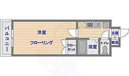 グランビュー薬院 1Kの間取図画像
