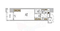 RJRプレシア博多パークレジデンス 1Kの間取図画像