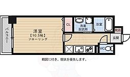 グランディール大濠 1Kの間取図画像