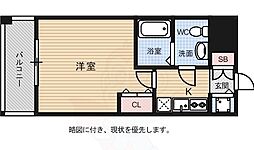 ピュアドーム箱崎ステーション 1Kの間取図画像