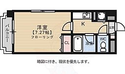 パインストン今泉 1Kの間取図画像
