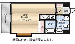 ローズモント・フレア舞鶴 ワンルームの間取図画像