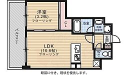 ビエネスタ千代県庁口 1LDKの間取図画像