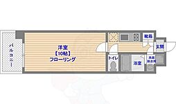 ORIENTBLDNo.86クロスゲートタワー 1Kの間取図画像