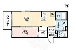 (仮称)robot home 吉塚 1LDKの間取図画像