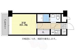エステートモア平尾山荘通り 1Kの間取図画像