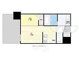 グランフォーレ博多プレミアベイサイド 1DKの間取図画像