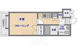 ダイナコートエスタディオレシェンテ 1Kの間取図画像