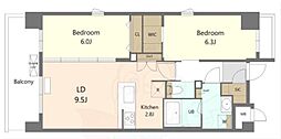 S-RESIDENCE豊achieve 2LDKの間取図画像