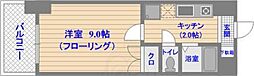 ロイヤル日赤通80 1Kの間取図画像