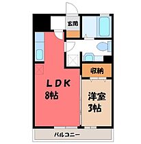 栃木県宇都宮市川田町（賃貸アパート1LDK・1階・29.25㎡） その2