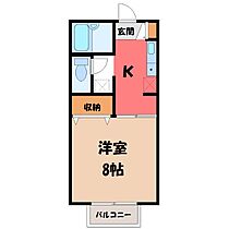 栃木県宇都宮市三番町（賃貸アパート1DK・1階・26.71㎡） その2