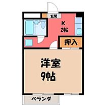 栃木県宇都宮市塙田4丁目（賃貸マンション1K・2階・28.98㎡） その2