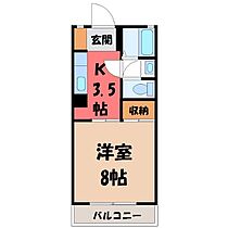 コーポ翠  ｜ 栃木県宇都宮市西1丁目（賃貸アパート1K・2階・24.71㎡） その2