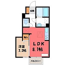 栃木県宇都宮市陽南3丁目（賃貸アパート1LDK・1階・29.43㎡） その2