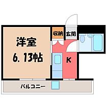 栃木県宇都宮市大寛1丁目（賃貸マンション1K・2階・18.24㎡） その2