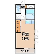 栃木県宇都宮市今泉町（賃貸マンション1R・3階・27.00㎡） その2