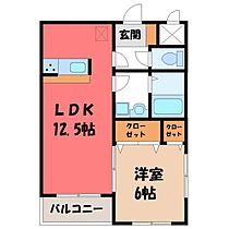 栃木県下都賀郡壬生町大師町（賃貸マンション1LDK・1階・42.79㎡） その2