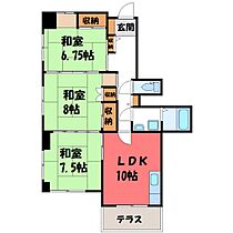 栃木県宇都宮市川田町（賃貸マンション3LDK・1階・82.28㎡） その2