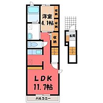 栃木県下都賀郡壬生町大師町（賃貸アパート1LDK・2階・40.09㎡） その2