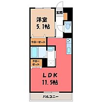 栃木県宇都宮市川田町（賃貸マンション1LDK・4階・40.50㎡） その2