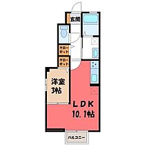 栃木県宇都宮市清住3丁目（賃貸アパート1LDK・1階・33.47㎡） その2