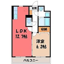 栃木県宇都宮市野沢町（賃貸マンション1LDK・3階・46.07㎡） その2