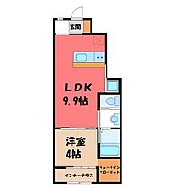 栃木県下野市柴（賃貸アパート1LDK・1階・36.48㎡） その2