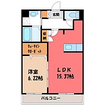 栃木県宇都宮市中今泉1丁目（賃貸マンション1LDK・3階・49.59㎡） その2