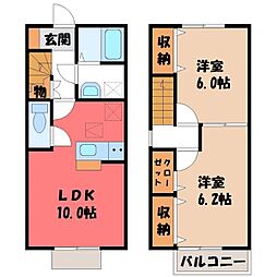 真岡鐵道 真岡駅 バス9分 長田東下車 徒歩17分