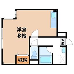 ウィンディービュー ワンルームの間取図画像