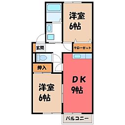 JR東北本線 宇都宮駅 バス20分 山崎街道入口下車 徒歩7分 1階/-