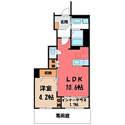 JR東北本線 雀宮駅 徒歩16分 1階/-