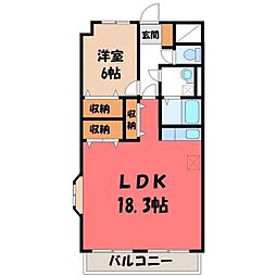 JR東北本線 雀宮駅 徒歩34分