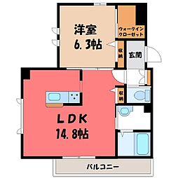 東武宇都宮線 東武宇都宮駅 徒歩5分 2階/-