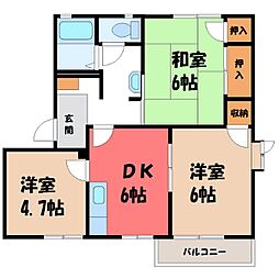 東武日光線 新鹿沼駅 3.5km 2階/-