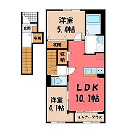 エアルームシノ 2LDKの間取図画像