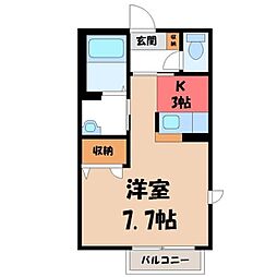 LENDKHome ワンルームの間取図画像
