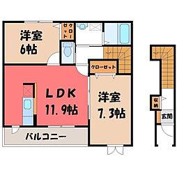 🉐敷金礼金0円！🉐日光線 鹿沼駅 徒歩23分