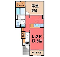 東武宇都宮線 東武宇都宮駅 バス14分 宝木団地下車 徒歩6分 1階/-