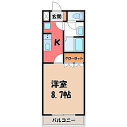 JR東北本線 宇都宮駅 バス13分 宇短大付属高前下車 徒歩3分 2階/-