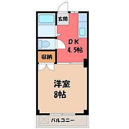 高光ハイツ 1Kの間取図画像