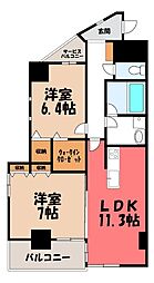 VerdeYOTO 2LDKの間取図画像