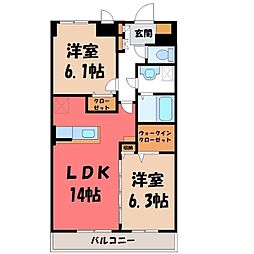JR東北新幹線 宇都宮駅 バス18分 ヨークベニマル前下車 徒歩4分 5階/-